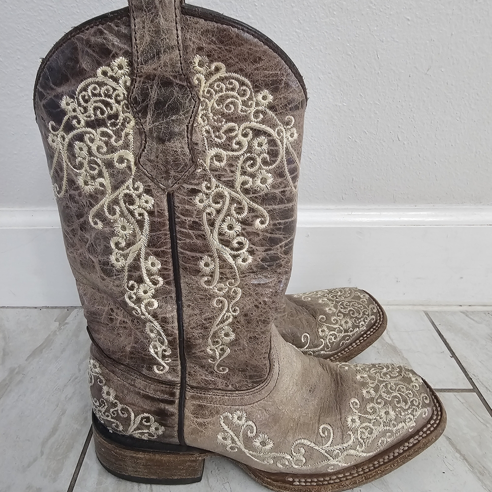 Corral Leather Boots - Girls Size 2